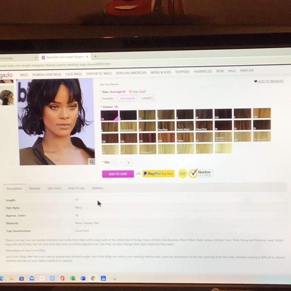 Synthetic Capless Rihanna Wig - Picture 11 of 13
